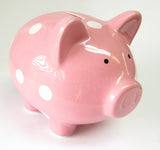 Pink Polka Dot Piggy Bank