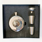 Round Flask with Pewter Emblishment