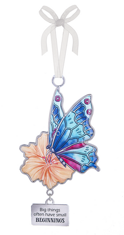 Big Things Small Beginnings Butterfly Ornament