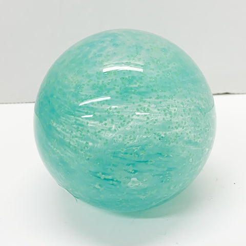 Turqoise Glass Glow-in-the Dark Paperweight
