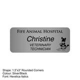 Nametag - Plastic Shaped & Engraved Deluxe