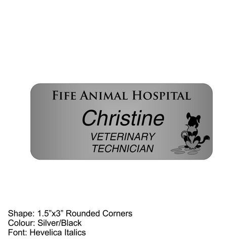 Nametag - Plastic Shaped & Engraved Deluxe