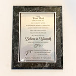 Inspirational "To Be Your Best" Plaque - Chatham, Ontario