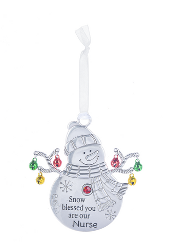 Snowman Ornament - Jingle Nurse- Rubies Inc., Chatham Ontario, CANADA