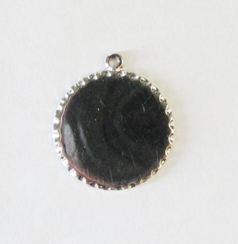 Engraved Scalloped Silver Tag