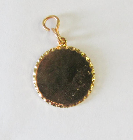 Engraved Scalloped Gold Tag