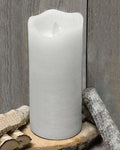 Wave flameless 3”x8” Silver Finish Candle - Rubies Inc. Chatham ON Canada