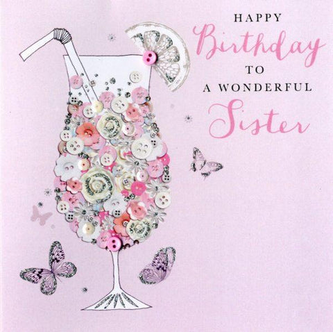 Wonderful Sister Birthday Card