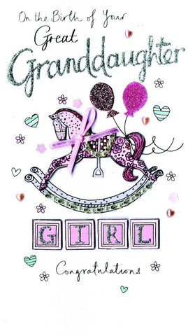 Birth of Great Granddaughter Card