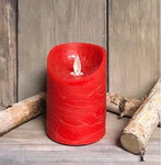 Flameless Candle Red 3"x4"