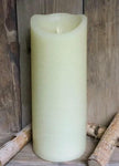 Wave flameless 4"x10" Ivory finish candle - Rubies Inc, Chatham Ont