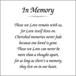Engraving Idea - In Memory Poem