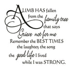 Engraving Idea - A Limb Has Fallen from The Family Tree