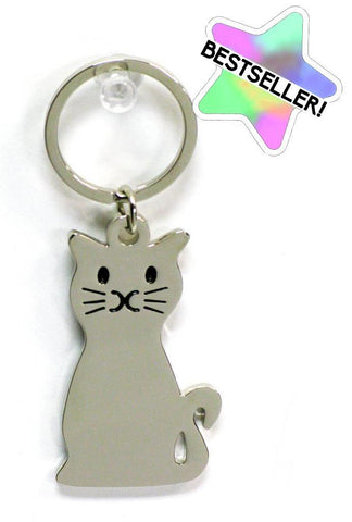 Silver Cat Key Chain