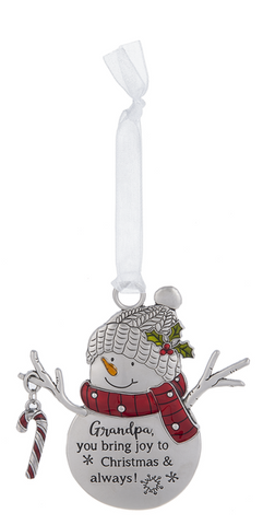Snowman ornament - Rubies Inc., Chatham Ontario, CANADA