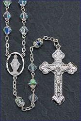 Rosary Tin Cut Crystals Beads