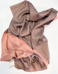 Copper Coloured Scarf with Copper Threads