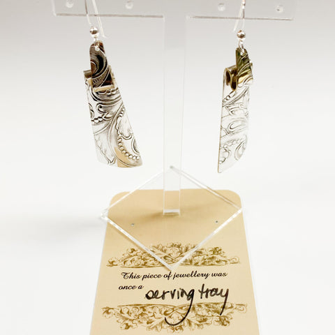 Folded Silver Earrings by L Carr, Rubies Inc., Chatham, Ontario