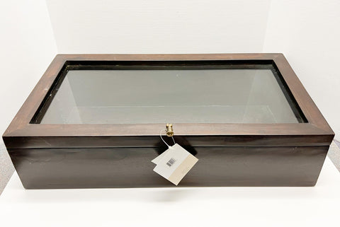 Large Glass Top Wooden Box