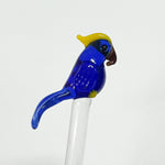 Blue Bird Glass Stir Stick