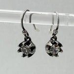 Antique Silver Earrings with Crystals