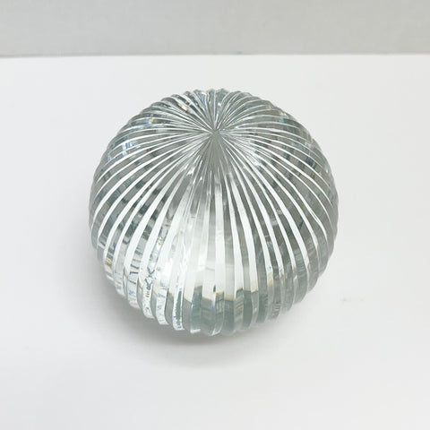 Ribbed Glass Paperweight