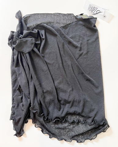 Black Swim Wrap Skirt