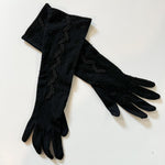 Black Beaded Fashion Gloves