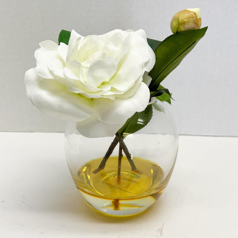 White Rose in Vase "as is"
