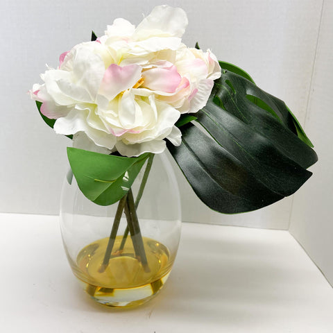 White Peony in Vase "AS IS"