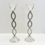 Crystal Candle Holder Pair