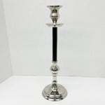 Black and Chrome Taper Candle Holder