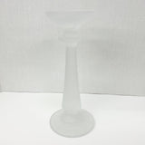 Frosted Pillar Candle Holder