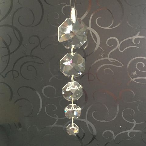 Octagon Crystal Chain 5 inches long