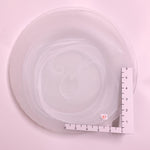 White Marble Finish Glass Platter